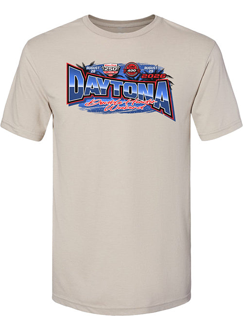 2026 Daytona International Double Header T-Shirt in White - Front View