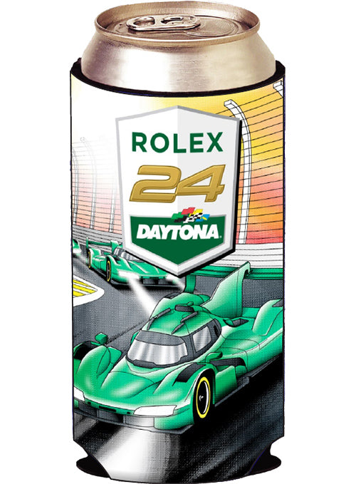 2026 Rolex 24 Hours at Daytona Golden Hour 16 Oz. Can Cooler In Yellow, Green & Black - Side View 2