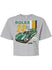 2026 Ladies Rolex 24 Striped T-Shirt In Grey, Green & Gold - Front View
