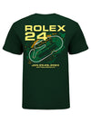 2024 Rolex 24 Track Outline T-Shirt in Green - Back View