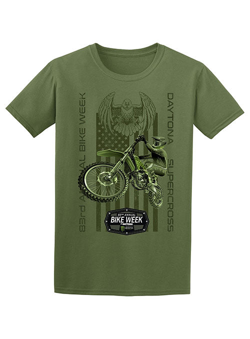 2024 bike Week Supercross Americana T-Shirt - Front View