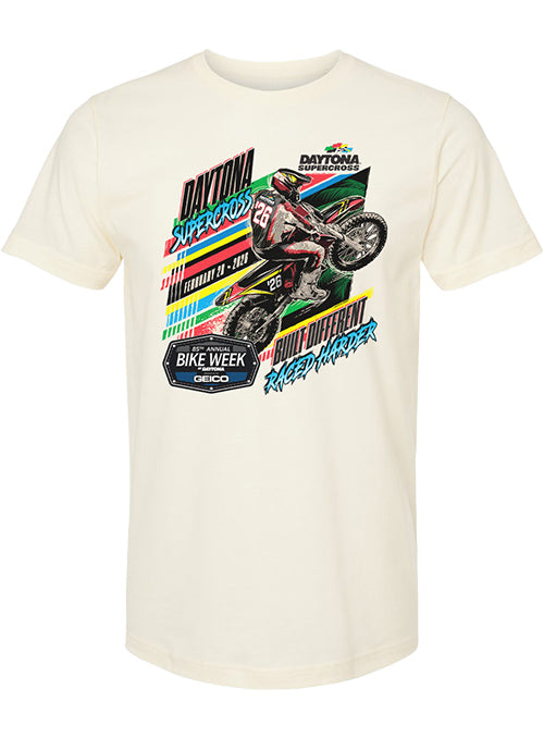 2026 Daytona Supercross Past Champions T-Shirt In Tan - Front View