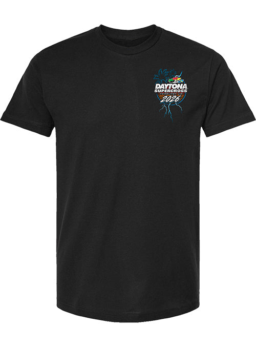 2026 Daytona Supercross Event T-Shirt In Black - Front View