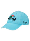 Ladies Daytona Garment Washed Hat in Blue - Angled Left Side View