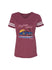 Ladies Daytona Retro Car Jersey T-Shirt in Red - Front View