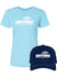 2026 Ladies Daytona International Speedway Hat and Tee Combo In Blue - Tee and Hat Front View