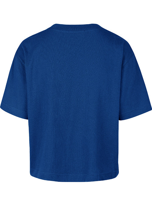 Ladies Daytona International Speedway Track  T-Shirt by '47 Brand in Blue - Back view