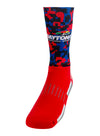 Daytona International Speedway Digital Camo Sock in Red - Front View