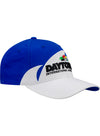 Daytona Shark Tooth Hat in Blue and White - Angled Right Side View