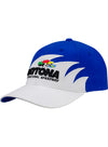 Daytona Shark Tooth Hat in Blue and White - Angled Left Side View