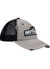 Daytona Distressed Slouch Hat in Grey and Black - Angled Right Side View