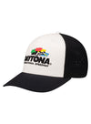 Daytona Gamechanger Hat in Black and White - Angled Left Side View