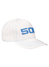 Daytona Applique Hat in White - Angled Right Side View