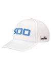 Daytona Applique Hat in White - Angled Left Side View