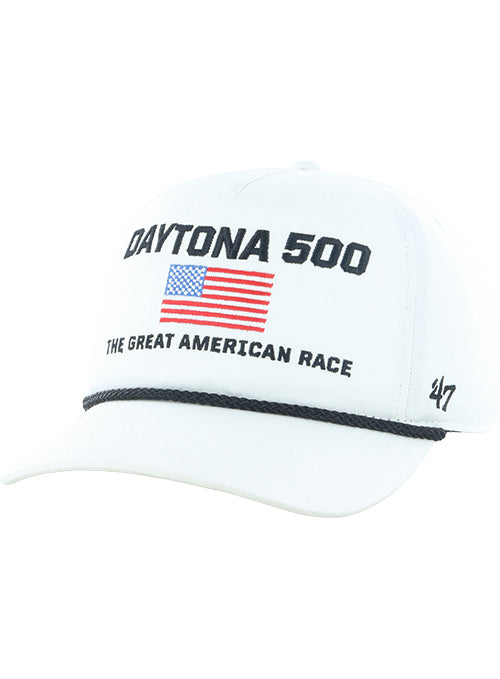 Daytona 500 Canyon Ranchero Hitch Hat by '47 Brand In White - Angled Left Side View