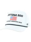 Daytona 500 Canyon Ranchero Hitch Hat by '47 Brand In White - Angled Left Side View