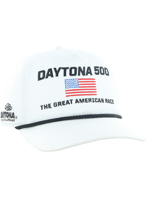 Daytona 500 Canyon Ranchero Hitch Hat by '47 Brand In White - Angled Right Side View