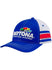 Daytona International Speedway Striped Trucker Meshback Hat in Blue - Front left view