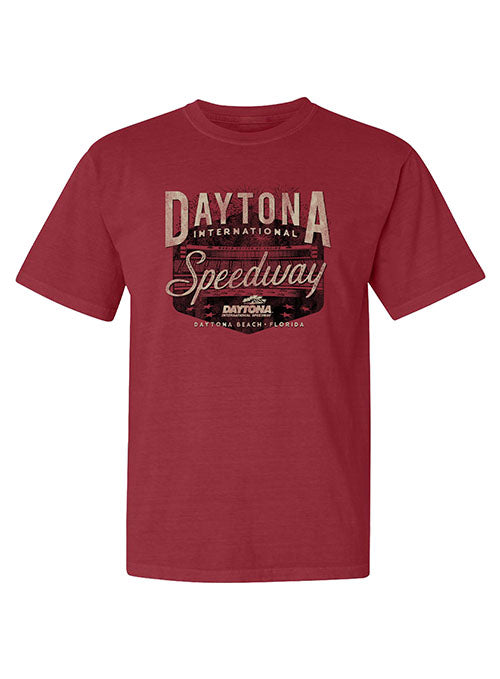 Daytona Comfort Grandstands T-Shirt in Red - Front View