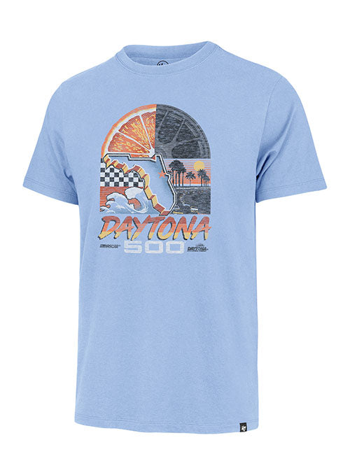 47 Brand Daytona 500 State Outline T-Shirt in Blue - Front View