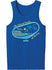 Daytona Speedway Design Tank Top in Blue - Front View