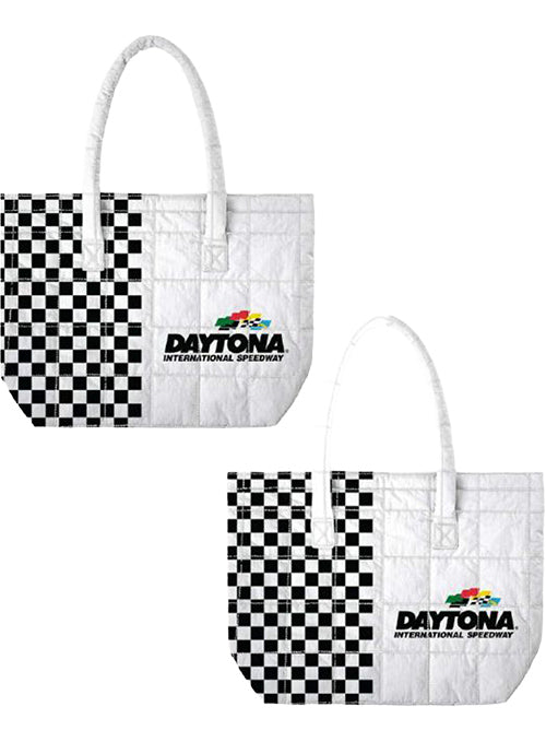 Daytona International Speedway Checkered Quilted Tote Bag