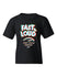 Youth Daytona 'Fast & Loud' T-Shirt in Black - Front View