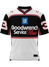 Dale Earnhardt Sr. Uniform Sublimated Jersey in White and Black - Front View
