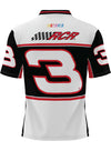 Dale Earnhardt Sr. Uniform Sublimated Jersey in White and Black - Back View