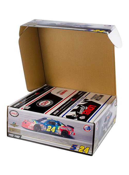 Kyle Larson & Jeff Gordon 1:24 Diecast Bundle Set - Jeff Gordon and Kyle Larson Car Open Inside Box View