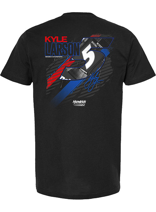 Kyle Larson Hendricks T-Shirt in Black - Back view