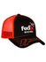 Denny Hamlin FedEx Mesh Hat in Black and Orange - Angled Right Side View