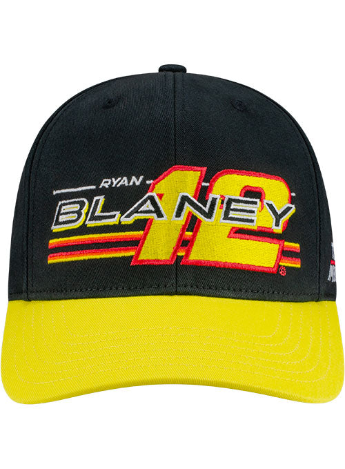 Ryan Blaney Retro Stripe Hat in Black - Front View