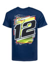 Ryan Blaney Menards T-Shirt in Blue - Back View
