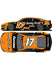 2026 Chris Buescher Body Guard 1:64 Diecast in orange - Front left and Top View