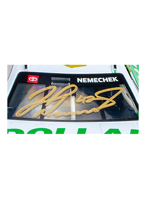 2026 John Hunter Nemechek Autographed Dollar Tree 1:24 Diecast in Green - Signature view