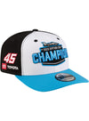 2026 Daytona 500 Champion Hat in White Blue and Black - Front Right View