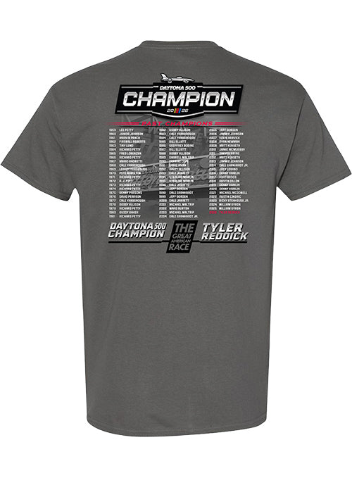 Tyler Reddick Daytona 500 Champion T-Shirt In Grey - Back View