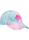 Ladies Homestead Campionship Weekend Palm Tree Hat In Blue & Pink - Angled Right Side View
