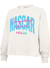 Ladies Homestead-Miami Speedway Muse Sydney Long Sleeve T-Shirt by '47 Brand in White - Front View