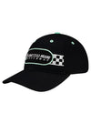 Homestead-Miami Checkered Hat in Black - Angled Left Side View