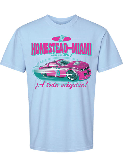 Homestead-Miami Speedway A Toda Maquina Blue T-Shirt - Front View