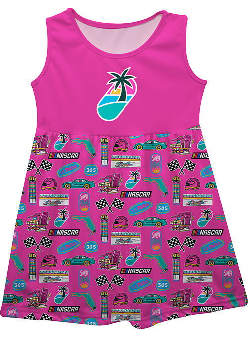 Toddler Girls Homestead-Miami Speedway Tank Dress - Front View