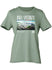 Ladies Iowa Speedway Scenic Painting Event T-Shirt in Green - Front View