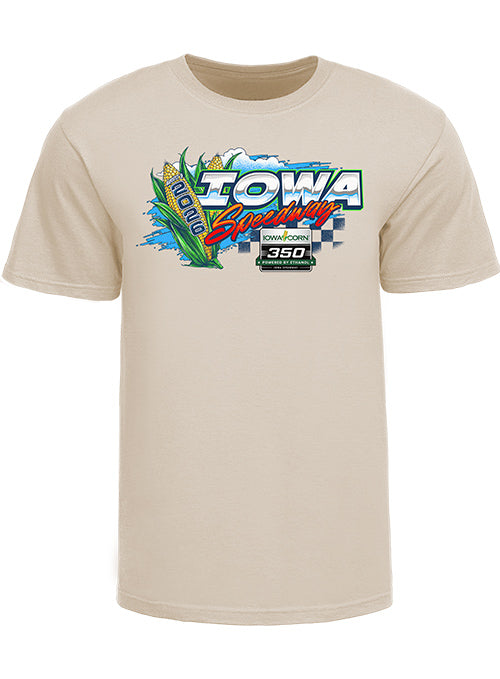 2026 Iowa Speedway Corn 350 Event T-Shirt in White - Front view
