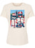 Ladies Iowa Speedway Gothic Racer T-Shirt in White - Front View