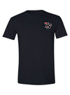 Iowa Speedway State Outline T-Shirt in Black - Front View