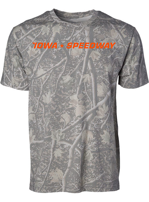 Iowa Speedway Logo Camo T-Shirt - Front View