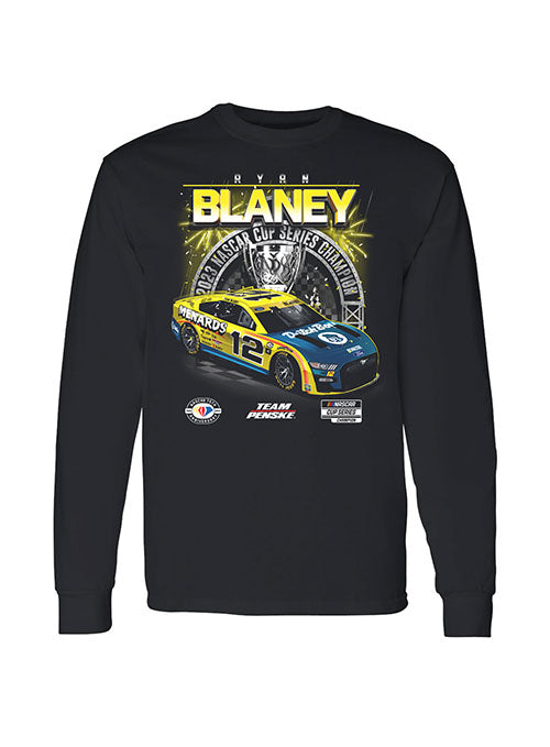 2023 Ryan Blaney NASCAR Cup Series Championship Long Sleeve T-Shirt - Front View