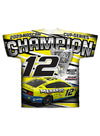 2023 Ryan Blaney NASCAR Cup Series Championship Sublimated T-Shirt - Back View